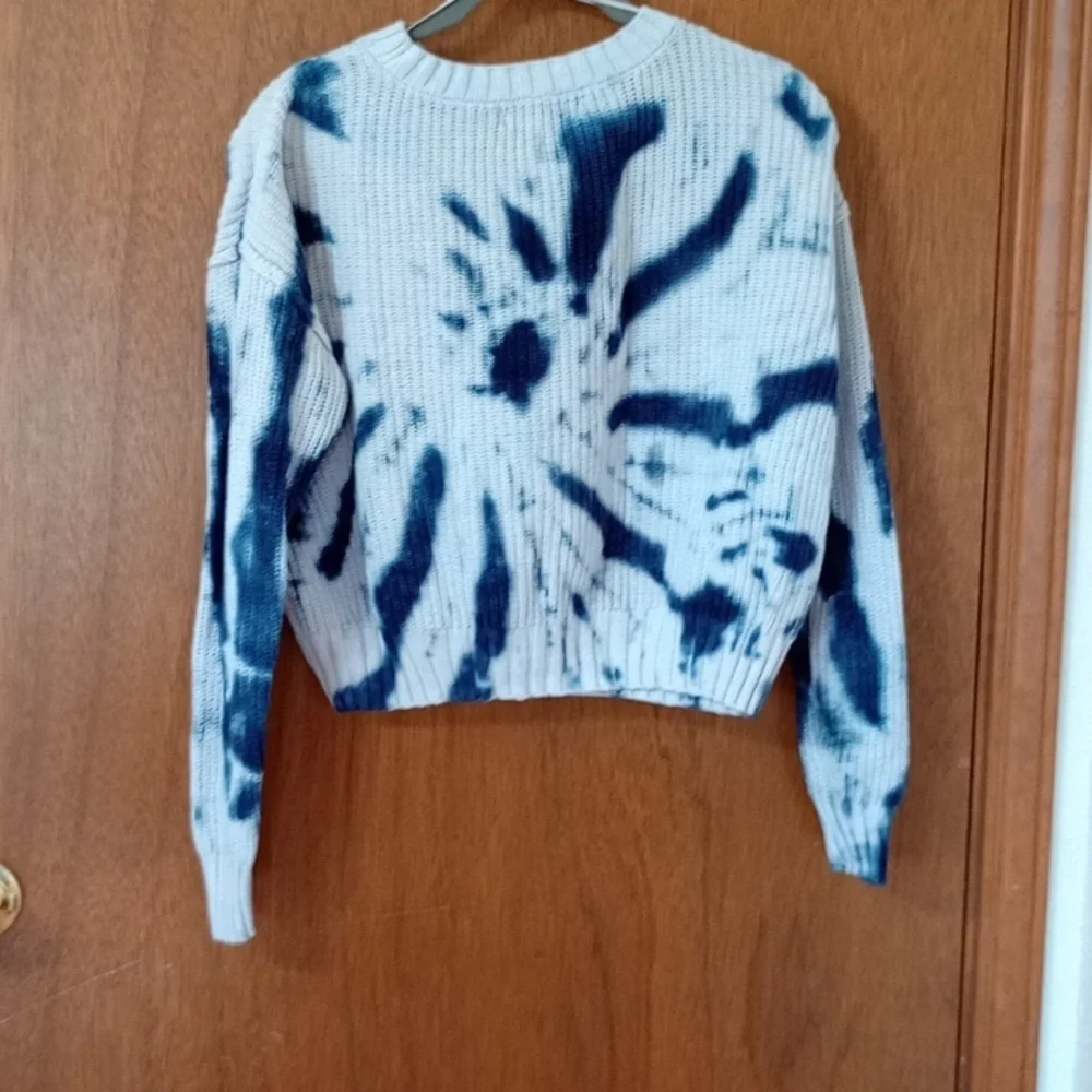 Hippie Rose Cropped Shaker Knit Sweater Tie Dye size XS - Picture 5 of 6
